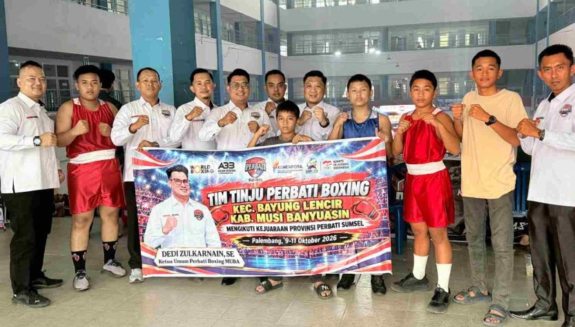 Pengurus PERBATI Muba Resmi Dilantik, Dedi Zulkarnain Siap Perkuat Pembinaan Atlet Tinju 1 PALEMBANG – Pengurus Besar Tinju Indonesia (PERBATI) Kabupaten Musi Banyuasin (Muba) resmi dilantik dalam acara yang berlangsung di Aula SMK Negeri 2 Palembang, Sabtu (10/10/2026). 1000517530 100kb